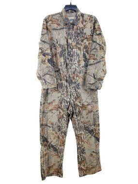 Deer River Mens Size Large Camouflage Hunting Coveralls